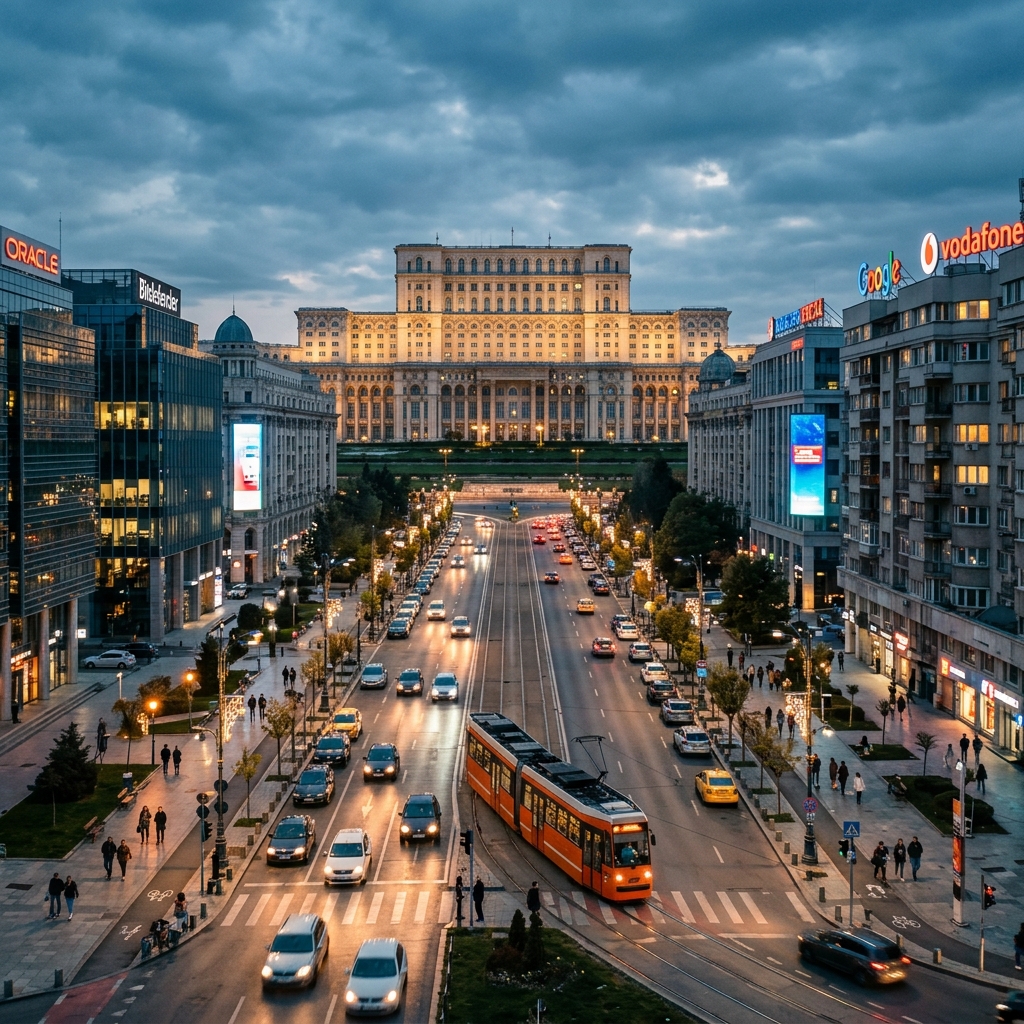 Bucharest skyline